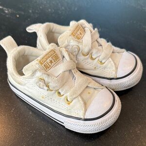 Converse Chuck Taylor All Star Baby Sneakers White & Gold